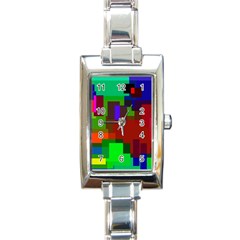 Pattern Rectangular Italian Charm Watch