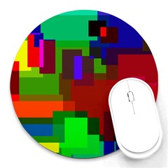 Pattern 8  Mouse Pad (round) by Siebenhuehner