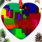 Pattern Heart Ornament Front