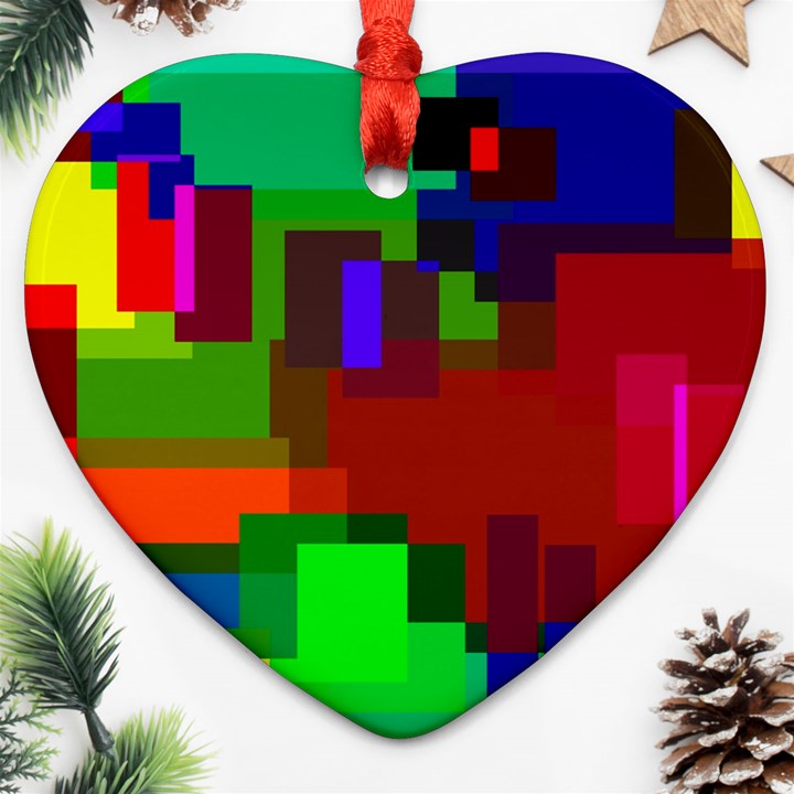 Pattern Heart Ornament