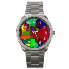 Pattern Sport Metal Watch by Siebenhuehner