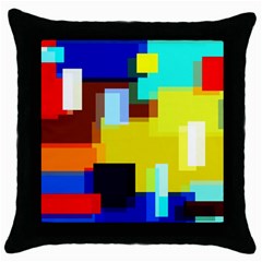 Pattern Black Throw Pillow Case by Siebenhuehner