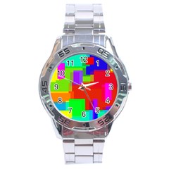 Pattern Stainless Steel Watch