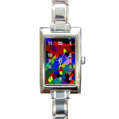 Pattern Rectangular Italian Charm Watch by Siebenhuehner