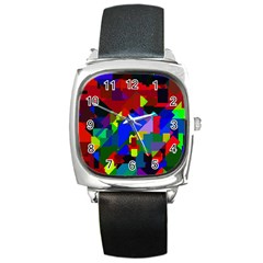 Pattern Square Leather Watch by Siebenhuehner