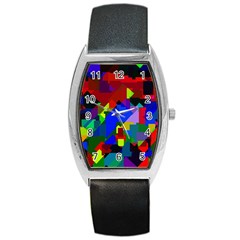 Pattern Tonneau Leather Watch