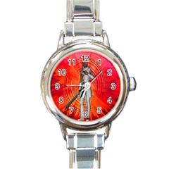 White Knight Round Italian Charm Watch by icarusismartdesigns