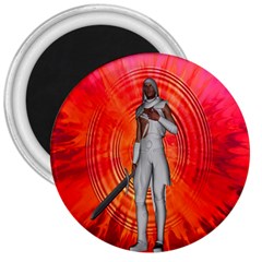 White Knight 3  Button Magnet by icarusismartdesigns