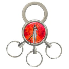 White Knight 3-ring Key Chain by icarusismartdesigns