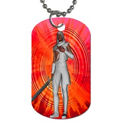 White Knight Dog Tag (one Sided) by icarusismartdesigns