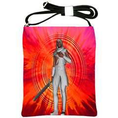 White Knight Shoulder Sling Bag by icarusismartdesigns