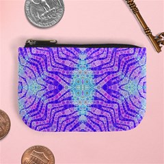 Turquoise Purple Zebra Pattern  Coin Change Purse by OCDesignss