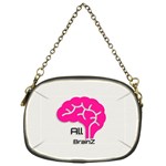 All Brains Leather  Chain Purse (One Side) Front