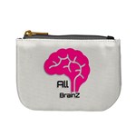 All Brains Leather  Coin Change Purse Front