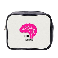 All Brains Leather  Mini Travel Toiletry Bag (two Sides) by OCDesignss