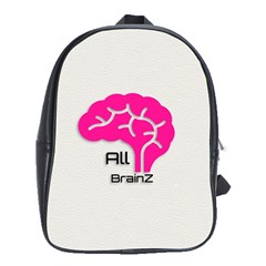 All Brains Leather  School Bag (xl) by OCDesignss