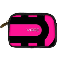 Hot Pink Black Vape  Digital Camera Leather Case by OCDesignss