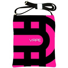 Hot Pink Black Vape  Shoulder Sling Bag by OCDesignss