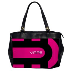 Hot Pink Black Vape  Oversize Office Handbag (one Side) by OCDesignss