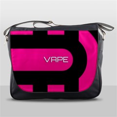 Hot Pink Black Vape  Messenger Bag by OCDesignss