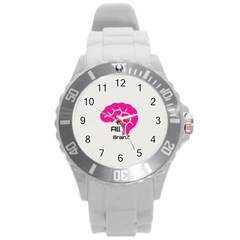 All Brains Leather  Plastic Sport Watch (large) by OCDesignss