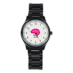 All Brains Leather  Sport Metal Watch (black) by OCDesignss