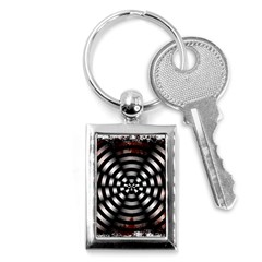 Zombie Apocalypse Warning Sign Key Chain (rectangle) by StuffOrSomething