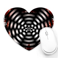 Zombie Apocalypse Warning Sign Mouse Pad (heart) by StuffOrSomething