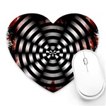 Zombie Apocalypse Warning Sign Mouse Pad (Heart) Front