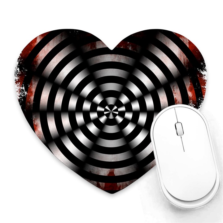 Zombie Apocalypse Warning Sign Mouse Pad (Heart)