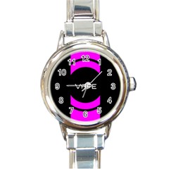 Vape Abstract Round Italian Charm Watch by OCDesignss