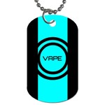 Turquoise Lines Vape   Dog Tag (One Sided) Front