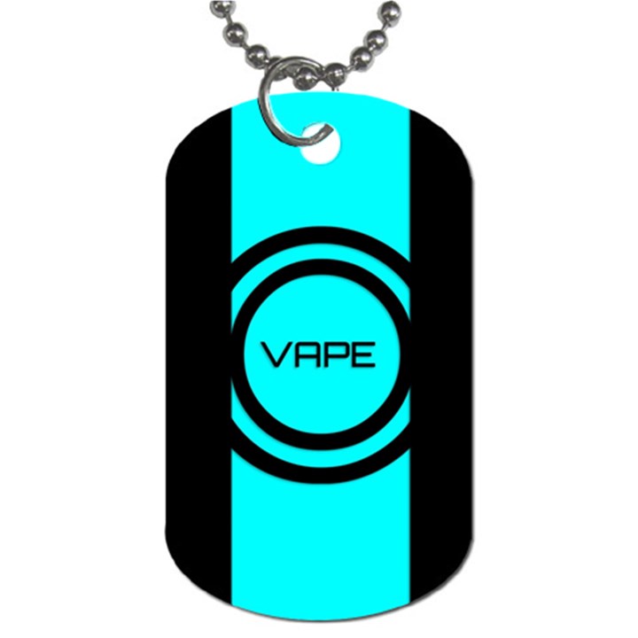 Turquoise Lines Vape   Dog Tag (One Sided)