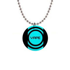 Turquoise Lines Vape   Button Necklace by OCDesignss