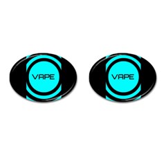 Turquoise Lines Vape   Cufflinks (oval) by OCDesignss