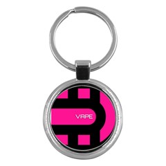 Hot Pink Black Vape  Key Chain (round) by OCDesignss