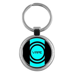 Turquoise Lines Vape   Key Chain (round) by OCDesignss