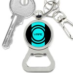 Turquoise Lines Vape   Bottle Opener Key Chain Front