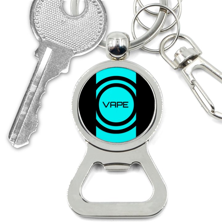 Turquoise Lines Vape   Bottle Opener Key Chain