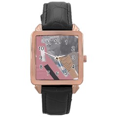 Clarissa On My Mind Rose Gold Leather Watch  by KnutVanBrijs