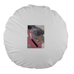 Clarissa On My Mind Large Flano Round Cushion  by KnutVanBrijs