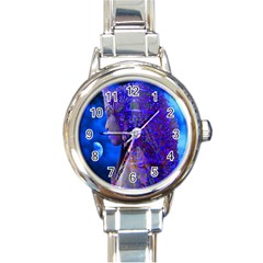 Moon Shadow Round Italian Charm Watch by icarusismartdesigns