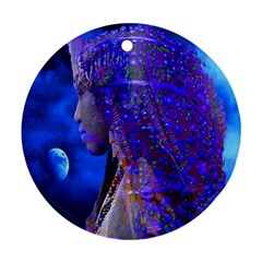 Moon Shadow Round Ornament (two Sides) by icarusismartdesigns