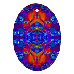 Abstract Reflections Oval Ornament by icarusismartdesigns