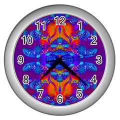 Abstract Reflections Wall Clock (silver) by icarusismartdesigns