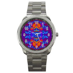 Abstract Reflections Sport Metal Watch by icarusismartdesigns