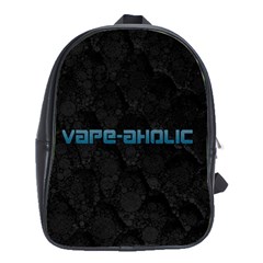 Vape Aholic Turquoise  School Bag (large) by OCDesignss