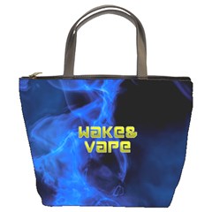 Wake&vape Blue Smoke  Bucket Handbag by OCDesignss