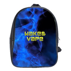 Wake&vape Blue Smoke  School Bag (large) by OCDesignss