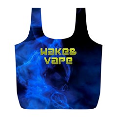 Wake&vape Blue Smoke  Reusable Bag (l) by OCDesignss